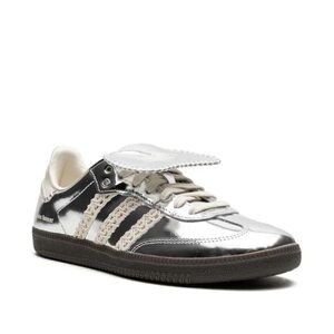 Wales Bonner Silver Metallic Adidas Samba Sneakers NIB